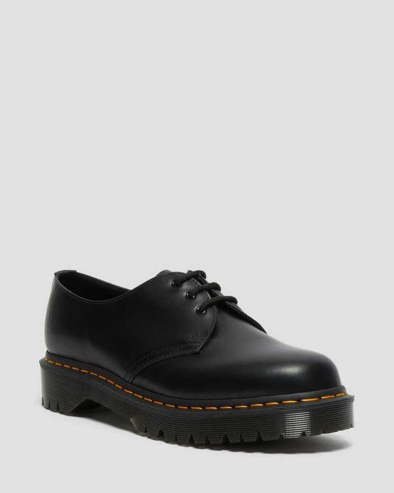 Dr Martens 1461 Bex Smooth Leather Oxford Shoes Platform Shoes Black | 85247BGPM