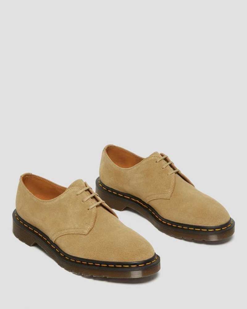 Dr Martens 1461 Buck Suede Oxford Shoes Oxfords Shoes Beige | 76083YZAX