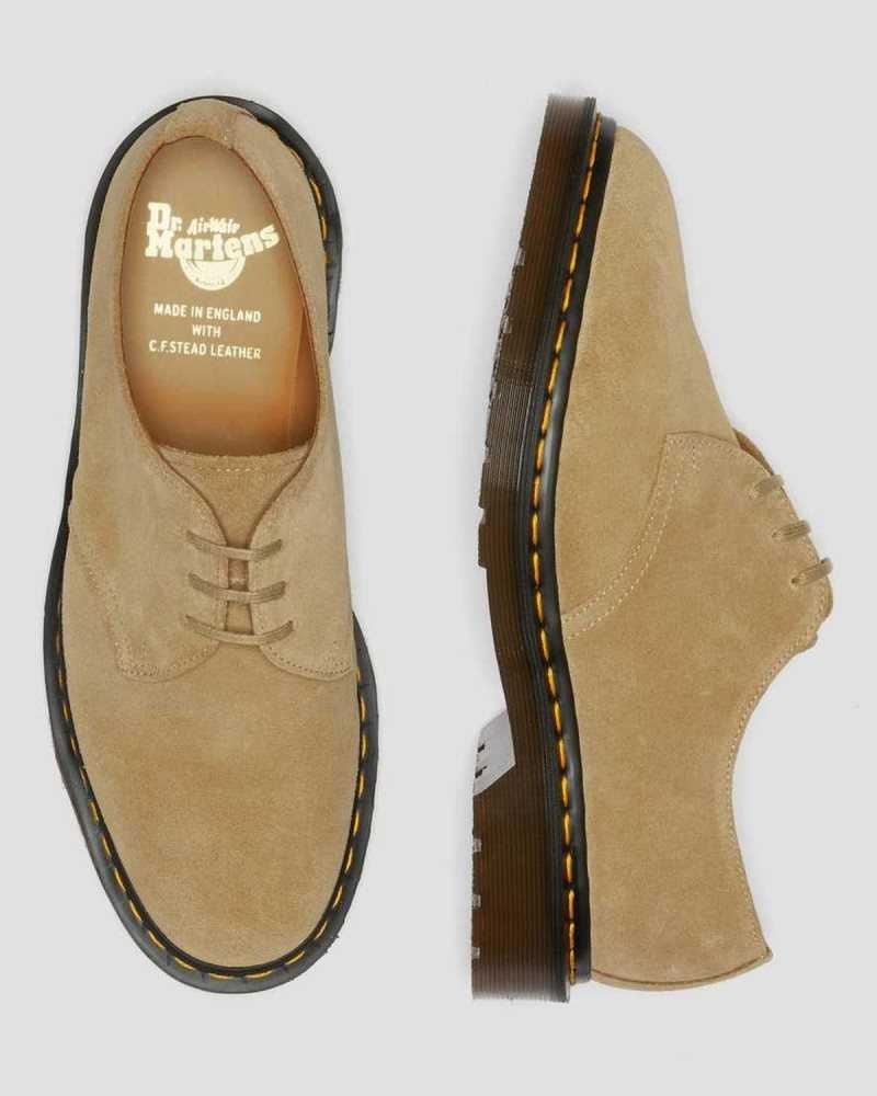 Dr Martens 1461 Buck Suede Oxford Shoes Oxfords Shoes Beige | 76083YZAX