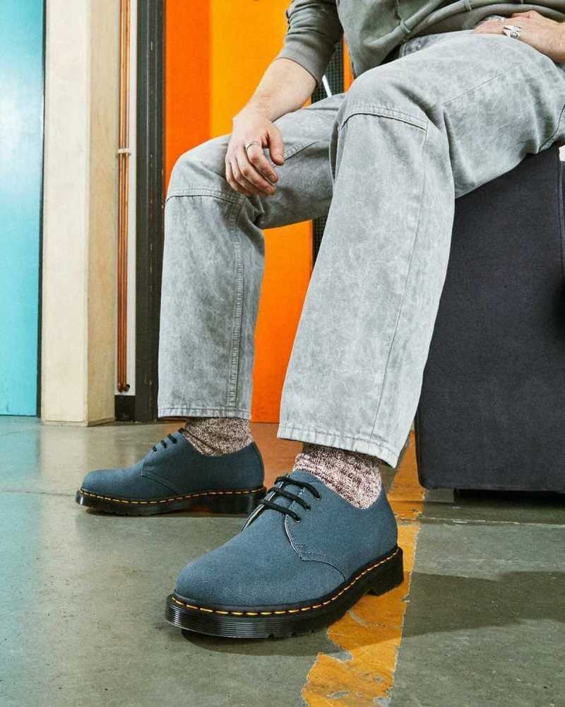 Dr Martens 1461 Canvas Oxford Shoes Casual Boots Grey | 60532NKMF