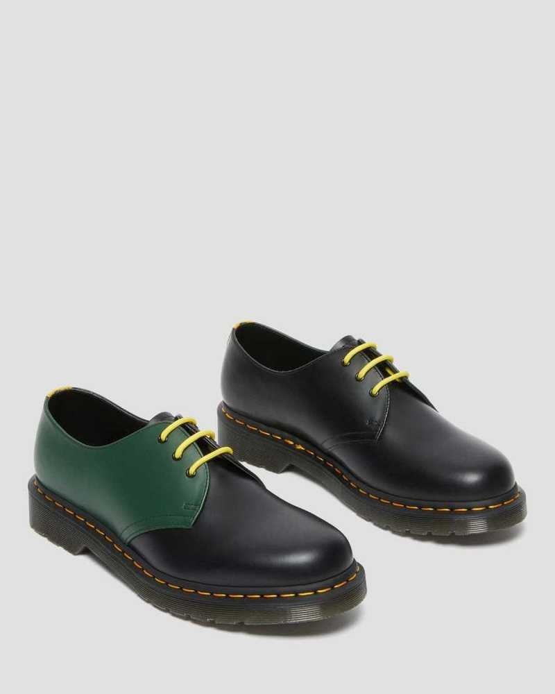 Dr Martens 1461 Contrast Smooth Leather Oxford Shoes Oxfords Shoes Black | 06543OCUP