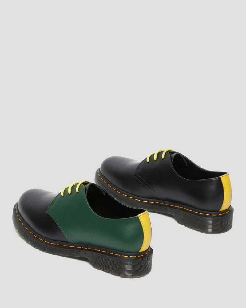 Dr Martens 1461 Contrast Smooth Leather Oxford Shoes Oxfords Shoes Black | 06543OCUP