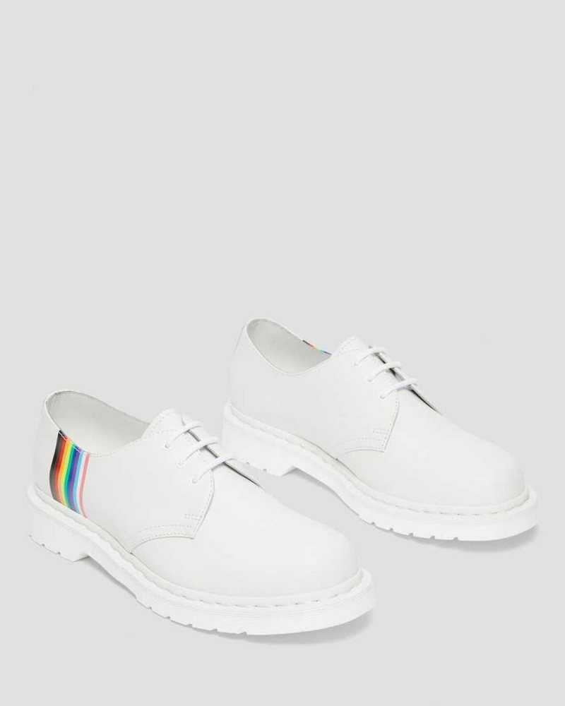 Dr Martens 1461 For Pride Smooth Leather Oxford Shoes Originals Shoes White | 06183RPMS