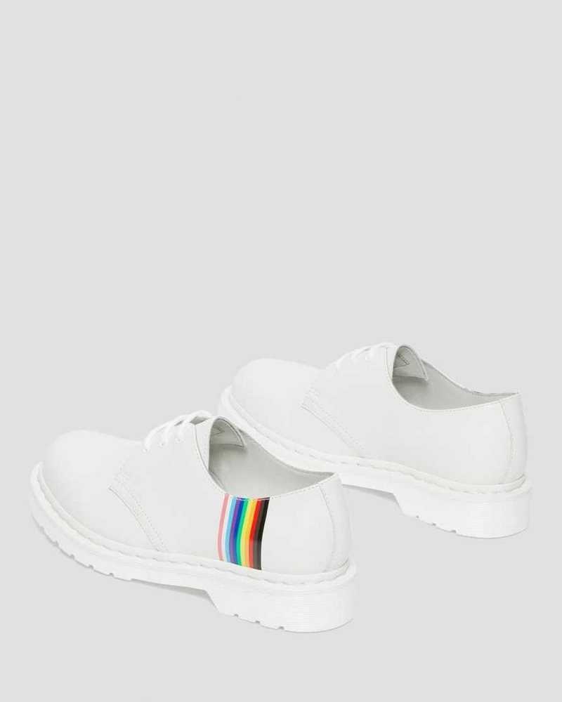 Dr Martens 1461 For Pride Smooth Leather Oxford Shoes Originals Shoes White | 06183RPMS