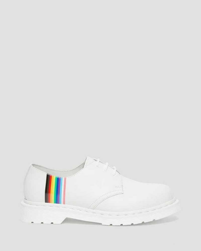 Dr Martens 1461 For Pride Smooth Leather Oxford Shoes Originals Shoes White | 06183RPMS