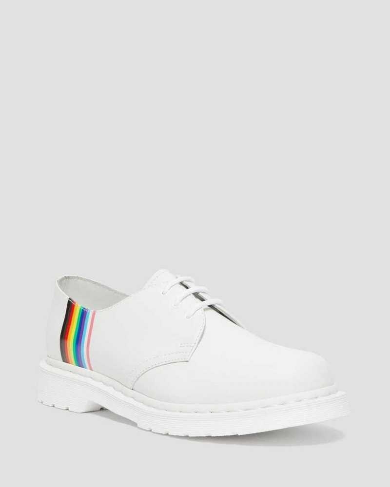 Dr Martens 1461 For Pride Smooth Leather Oxford Shoes Originals Shoes White | 06183RPMS