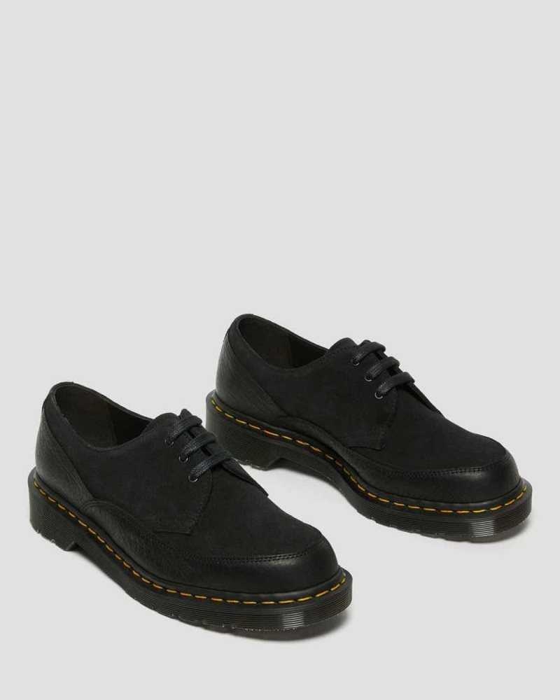 Dr Martens 1461 Guard Leather Lace Up Boots Oxfords Shoes Black | 18374GCYO