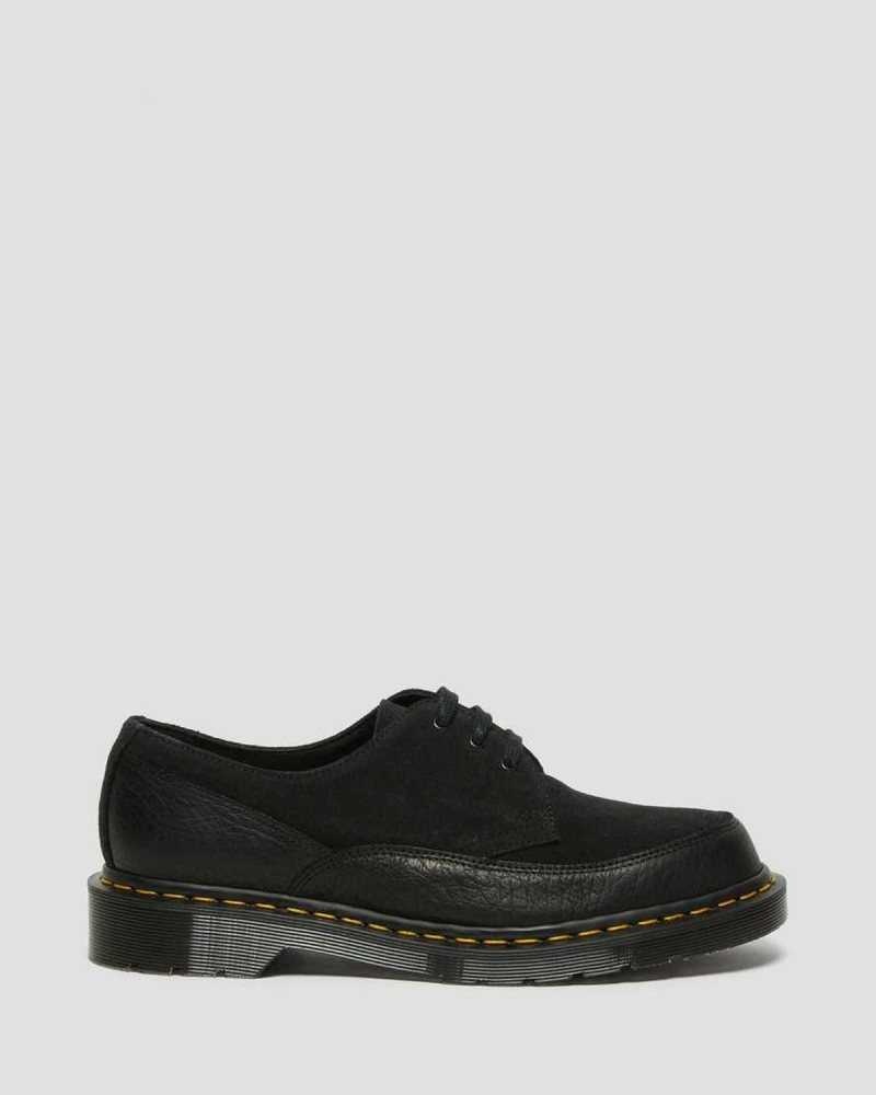 Dr Martens 1461 Guard Leather Lace Up Boots Oxfords Shoes Black | 18374GCYO