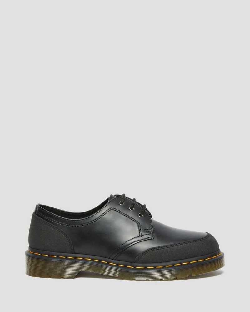 Dr Martens 1461 Guard Panel Leather Oxford Shoes Originals Shoes Black | 15420UGSO