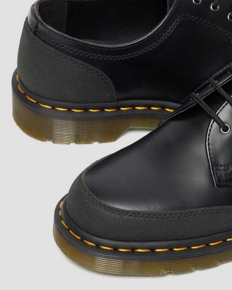 Dr Martens 1461 Guard Panel Leather Oxford Shoes Originals Shoes Black | 15420UGSO