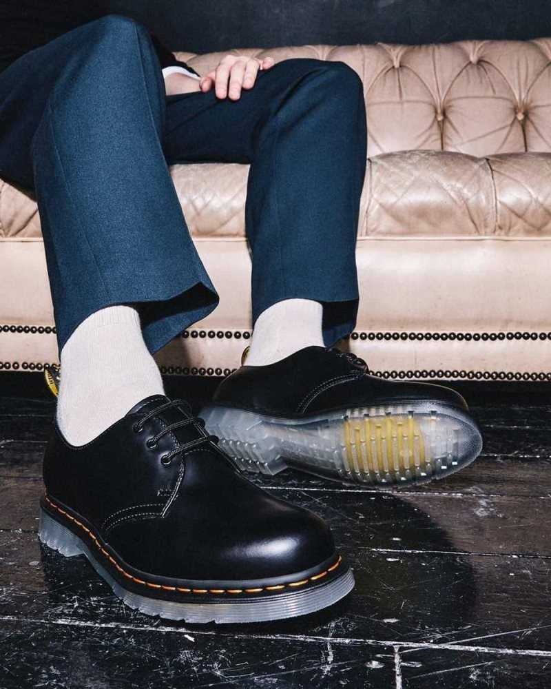 Dr Martens 1461 Iced Smooth Leather Oxford Shoes Loafers Black | 89257IOSU