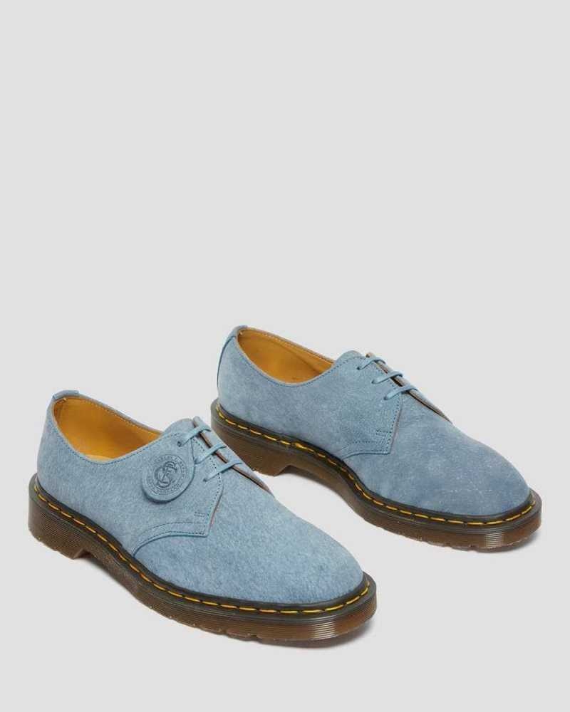 Dr Martens 1461 Nubuck Leather Oxford Shoes Oxfords Shoes Blue | 07142ELGP