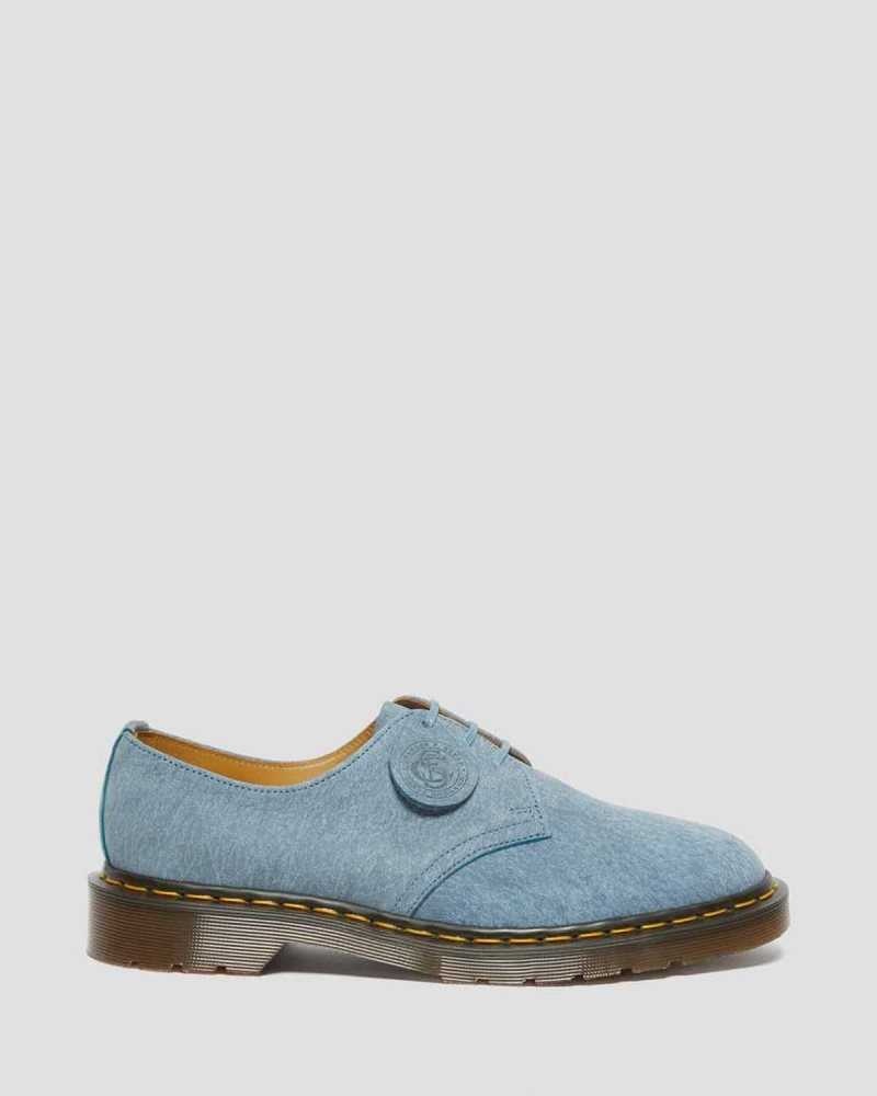 Dr Martens 1461 Nubuck Leather Oxford Shoes Oxfords Shoes Blue | 07142ELGP