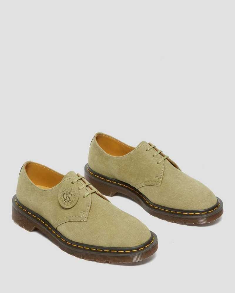 Dr Martens 1461 Nubuck Leather Oxford Shoes Oxfords Shoes Green | 05872QHTO