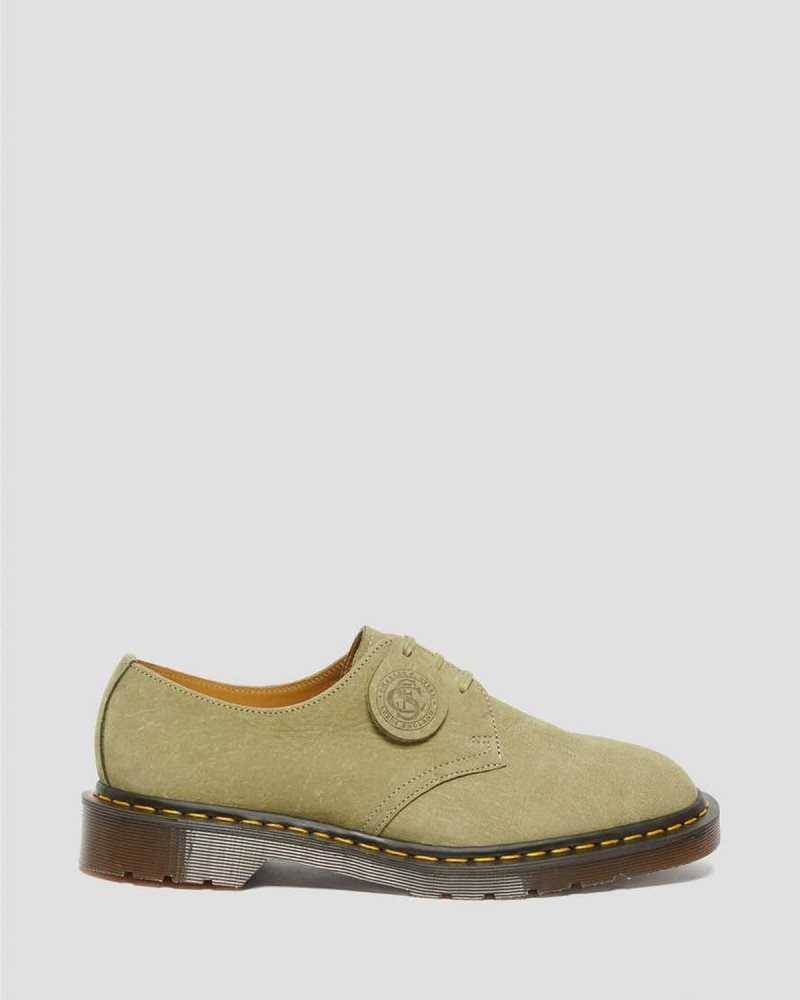 Dr Martens 1461 Nubuck Leather Oxford Shoes Oxfords Shoes Green | 05872QHTO