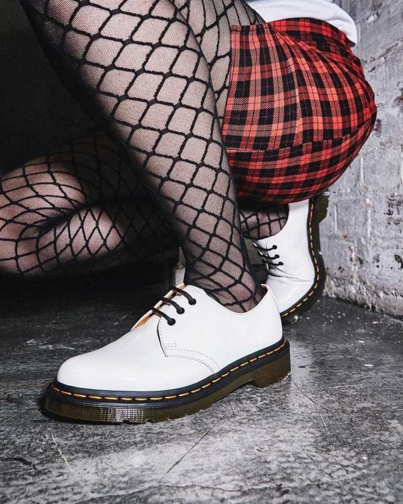 Dr Martens 1461 Patent Leather Oxford Shoes Oxfords Shoes White | 14805JVUD