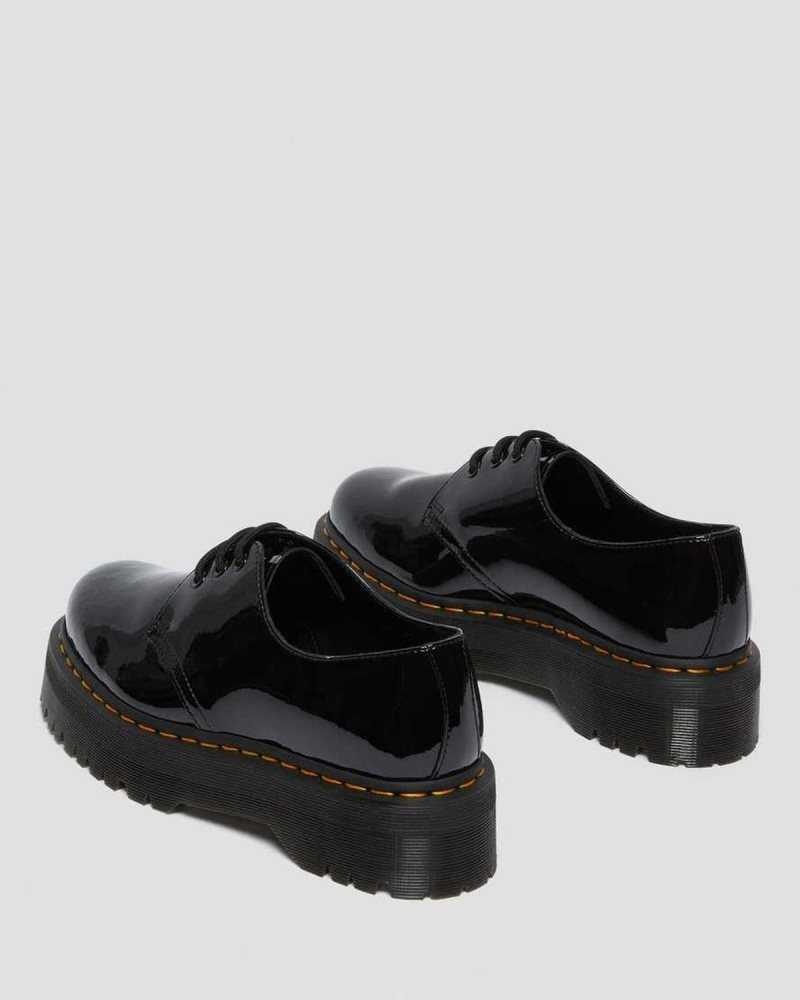 Dr Martens 1461 Patent Leather Platform Oxford Shoes Platform Shoes Black | 14825NFXV