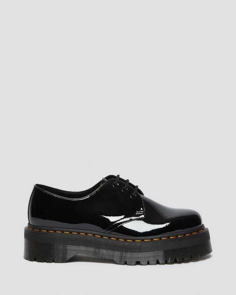 Dr Martens 1461 Patent Leather Platform Oxford Shoes Platform Shoes Black | 14825NFXV