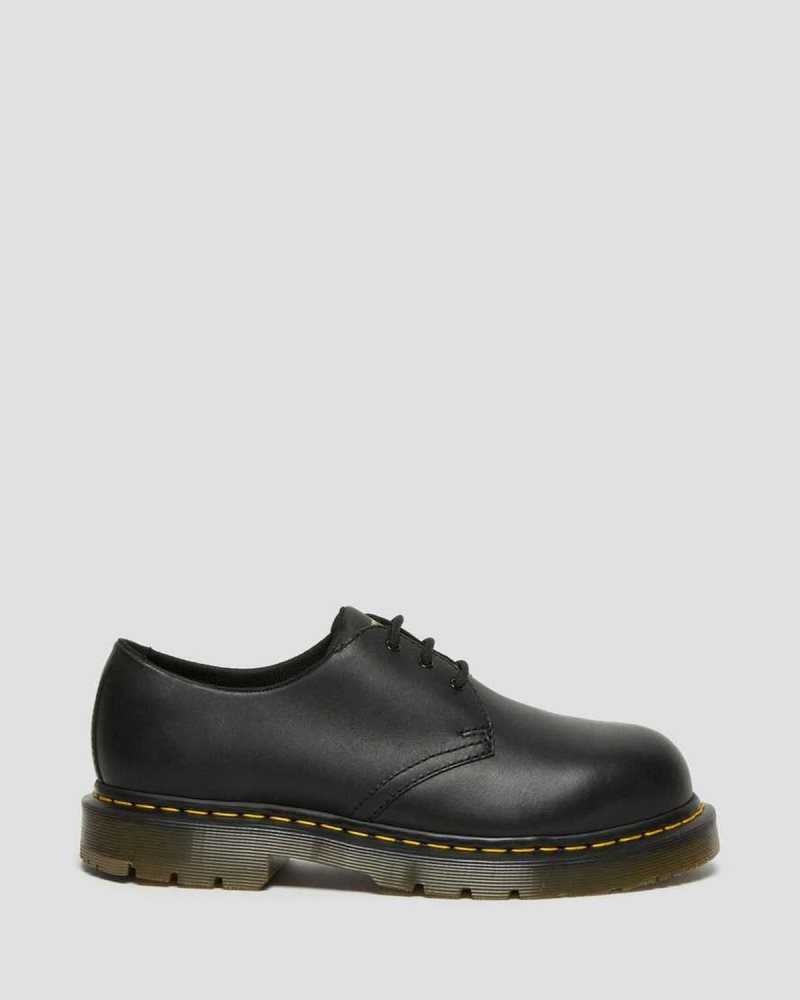 Dr Martens 1461 Slip Resistant Steel Toe Shoes Originals Shoes Black | 28145KOCY