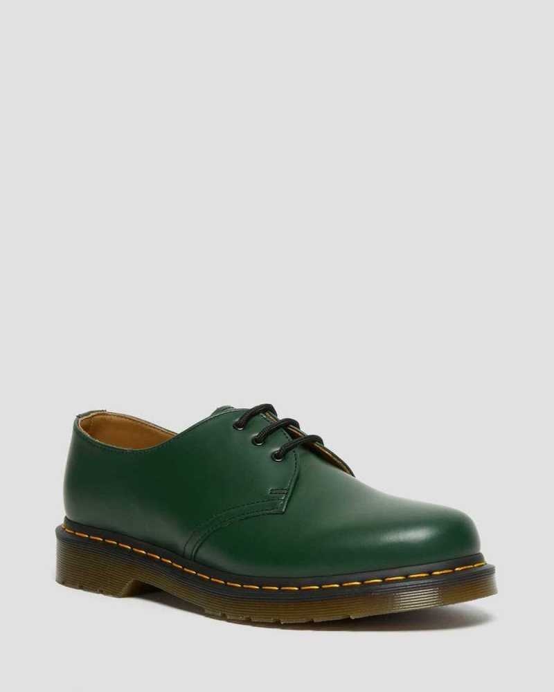 Dr Martens 1461 Smooth Leather Oxford Shoes Oxfords Shoes Green | 04521HFPL