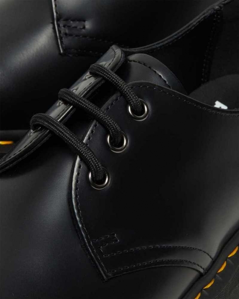 Dr Martens 1461 Smooth Leather Platform Shoes Oxfords Shoes Black | 19847RWOK