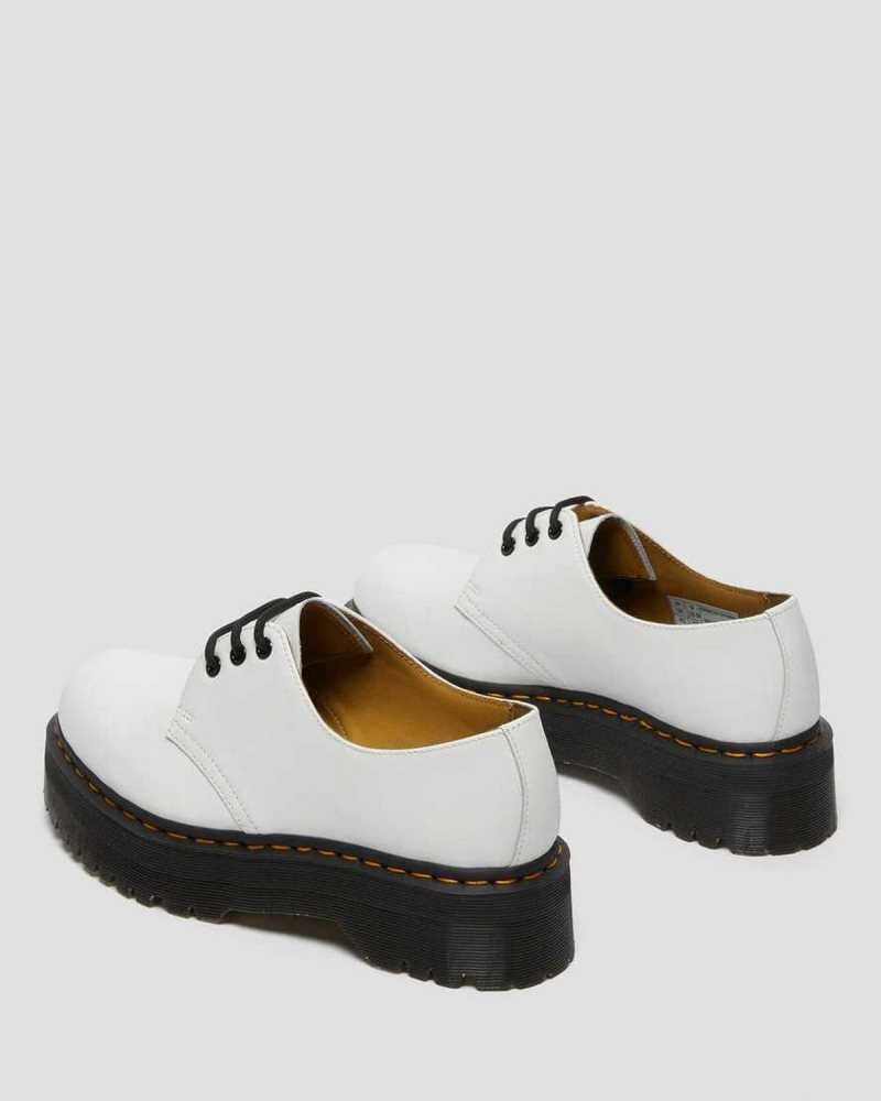 Dr Martens 1461 Smooth Leather Platform Shoes Originals Shoes White | 14789VHAS