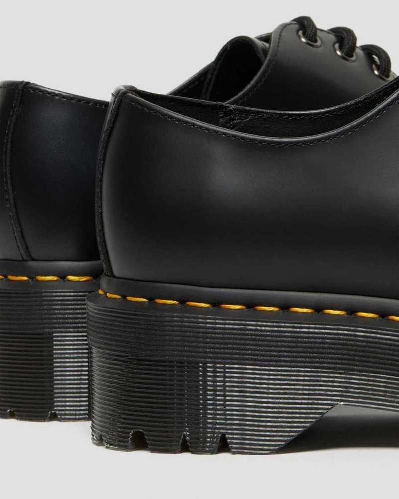 Dr Martens 1461 Smooth Leather Platform Shoes Oxfords Shoes Black | 87431SOCH