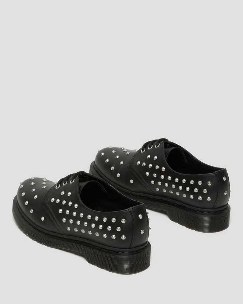 Dr Martens 1461 Stud Wanama Leather Oxford Shoes Originals Shoes Black | 85794OFSJ