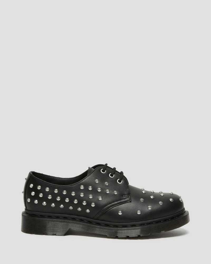 Dr Martens 1461 Stud Wanama Leather Oxford Shoes Originals Shoes Black | 85794OFSJ