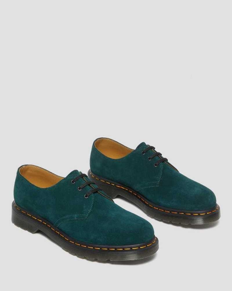 Dr Martens 1461 Suede Oxford Shoes Originals Shoes Green | 21456UDVC