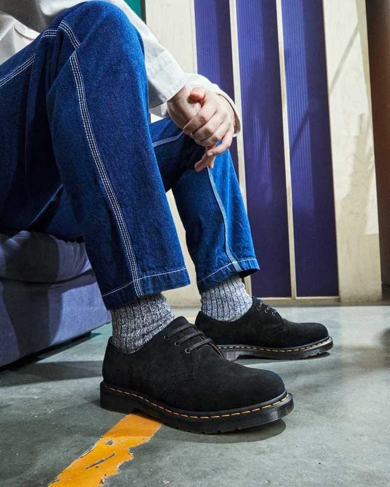 Dr Martens 1461 Suede Oxford Shoes Originals Shoes Black | 06943WELK