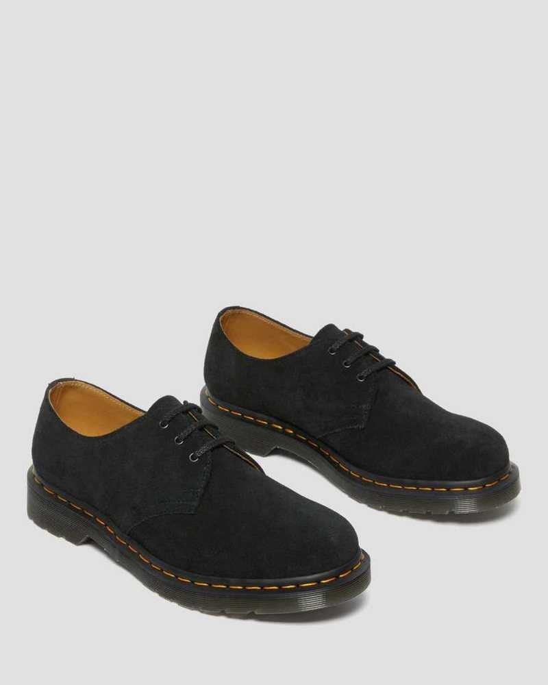 Dr Martens 1461 Suede Oxford Shoes Originals Shoes Black | 06943WELK