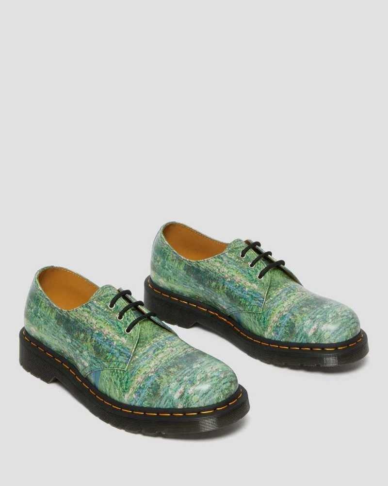 Dr Martens 1461 The National Gallery Monet Oxford Shoes Oxfords Shoes Green | 62107NRJG