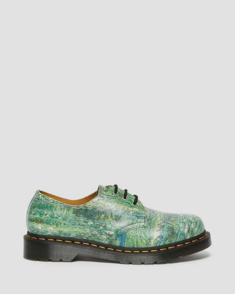 Dr Martens 1461 The National Gallery Monet Oxford Shoes Oxfords Shoes Green | 62107NRJG