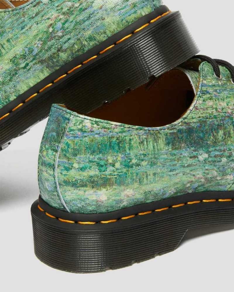 Dr Martens 1461 The National Gallery Monet Oxford Shoes Oxfords Shoes Green | 62107NRJG