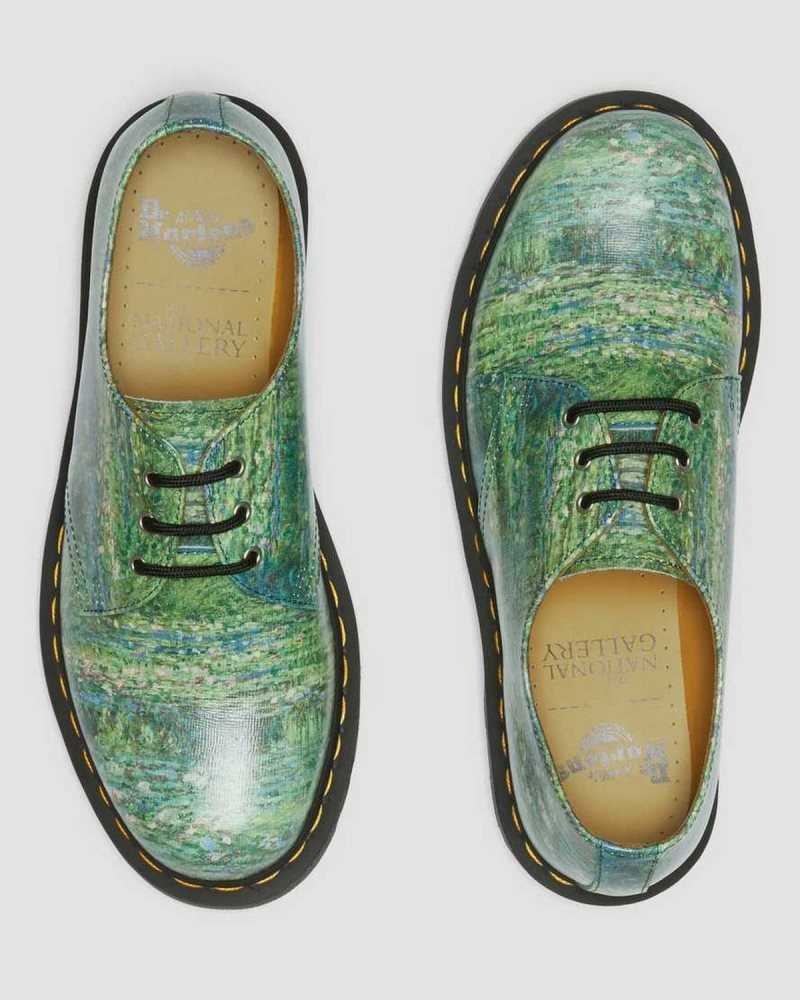 Dr Martens 1461 The National Gallery Monet Oxford Shoes Oxfords Shoes Green | 62107NRJG