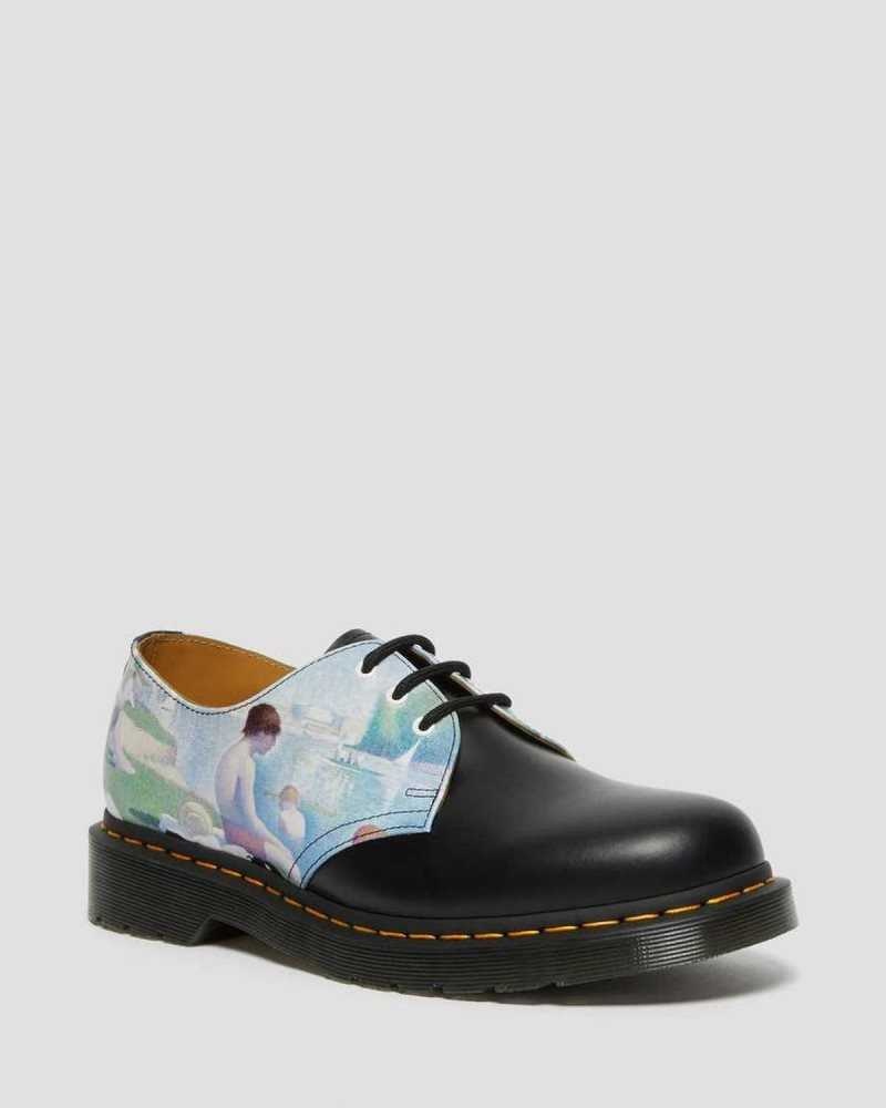 Dr Martens 1461 The National Gallery Seurat Oxford Shoes Oxfords Shoes Black | 73856VTEY