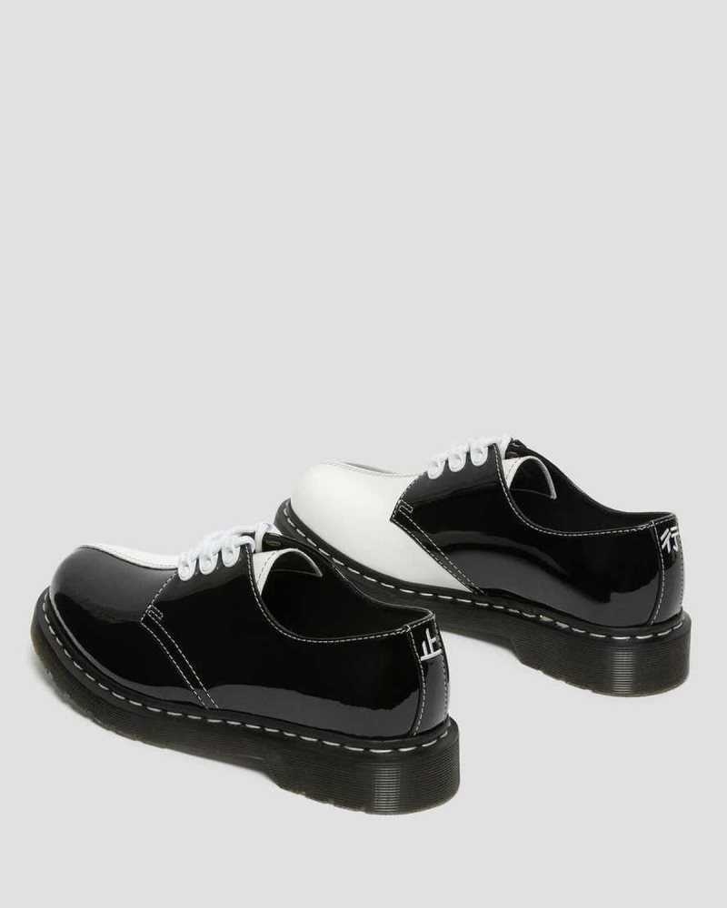 Dr Martens 1461 Tokyo Patent Leather Oxford Shoes Oxfords Shoes Black / White | 03985BEOU