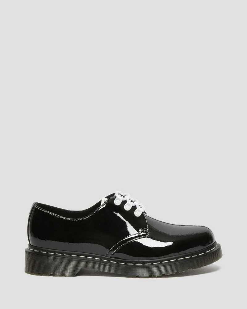 Dr Martens 1461 Tokyo Patent Leather Oxford Shoes Oxfords Shoes Black / White | 03985BEOU