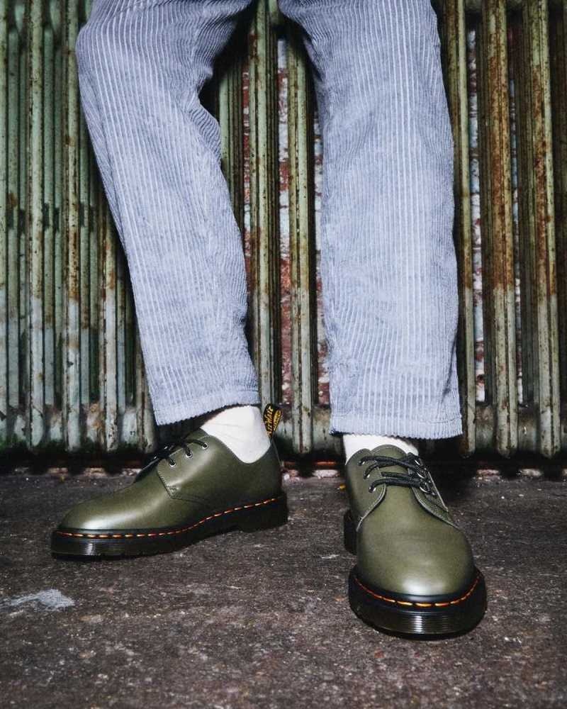 Dr Martens 1461 Verso Smooth Leather Oxford Shoes Originals Shoes Green | 09415QCHE