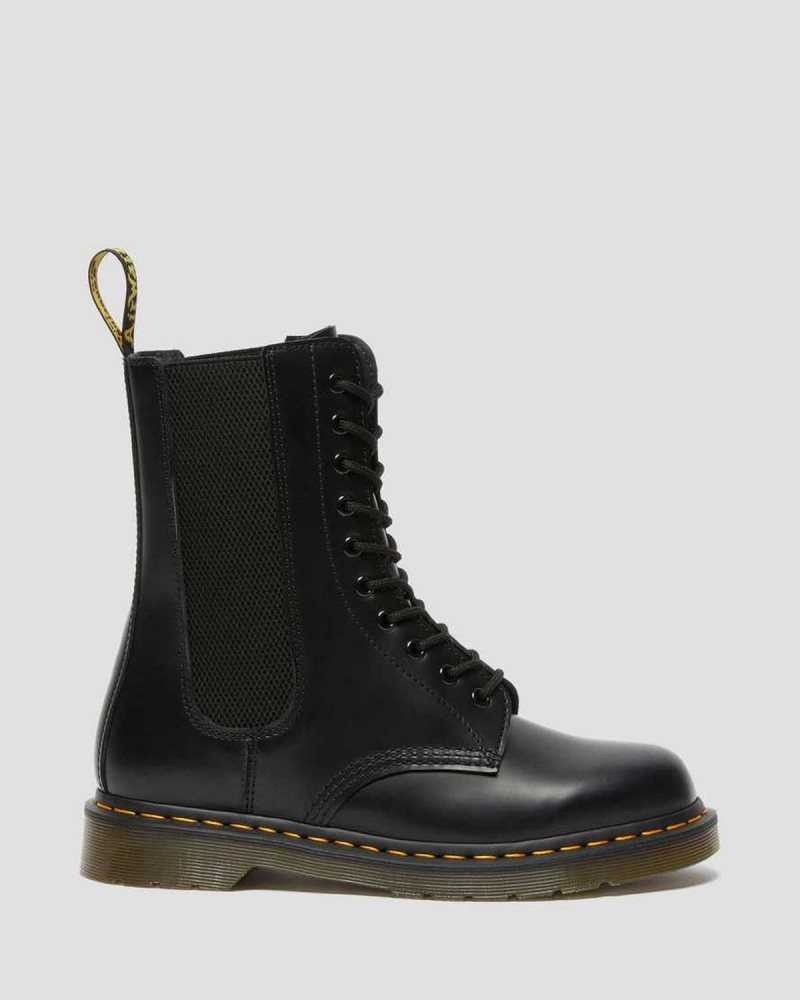 Dr Martens 1490 Harper Leather Lace Up Boots Boots Black | 41879PNFY