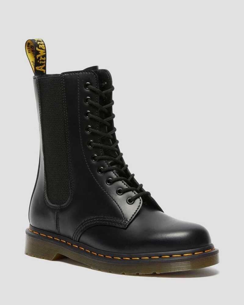 Dr Martens 1490 Harper Leather Lace Up Boots Boots Black | 29786SGQC