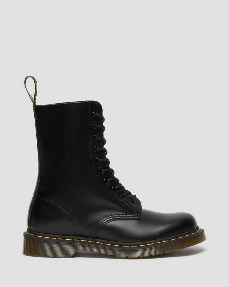 Dr Martens 1490 Smooth Leather Mid Calf Boots Boots Black | 24805LPBI