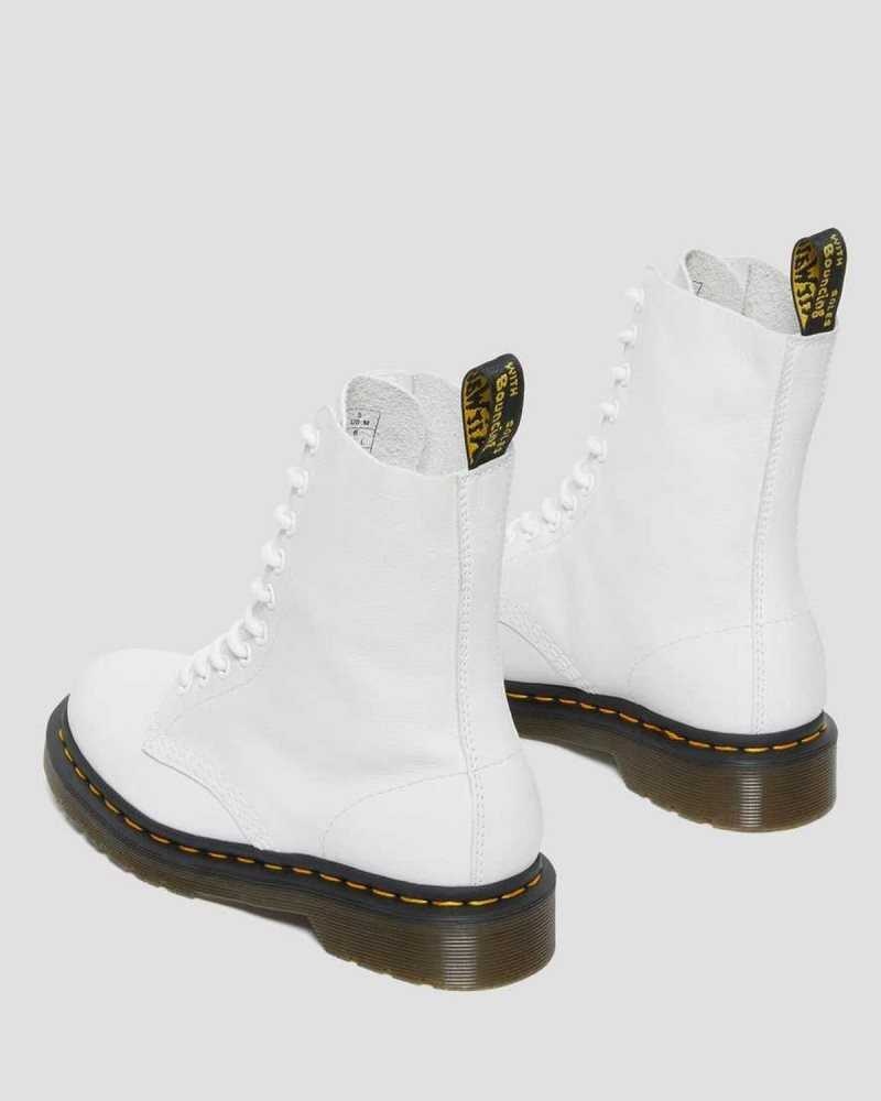 Dr Martens 1490 Virginia Leather Mid Calf Boots Boots White | 13978IGVW