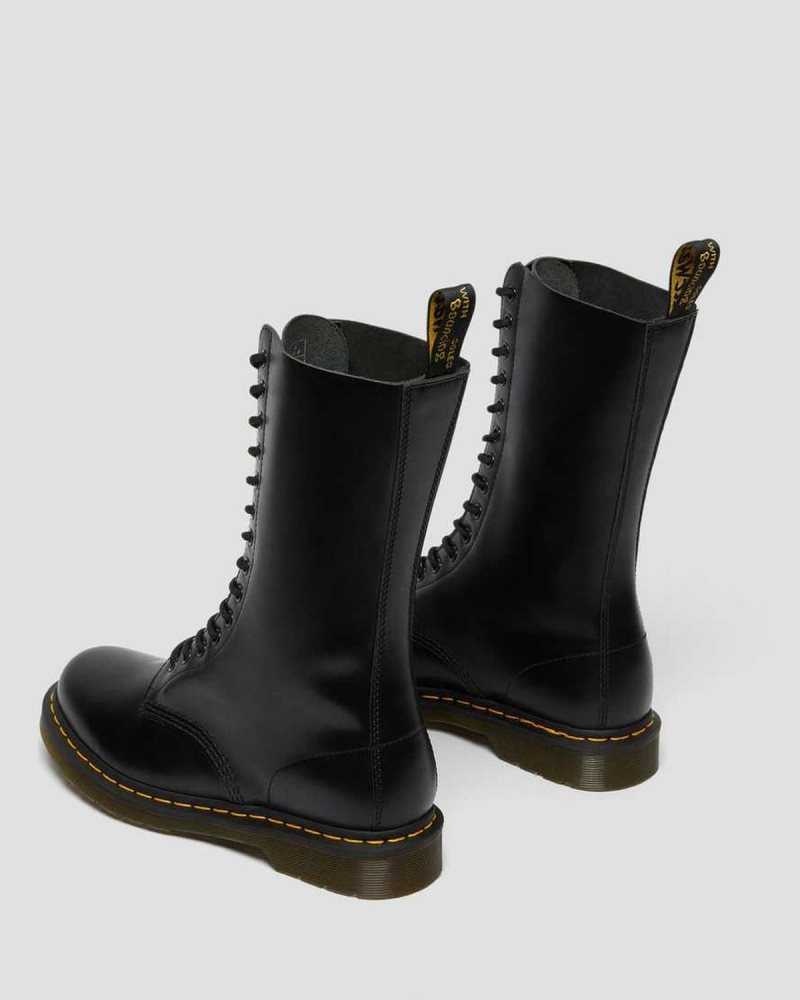 Dr Martens 1914 Smooth Leather Tall Boots Boots Black | 61920PKOW