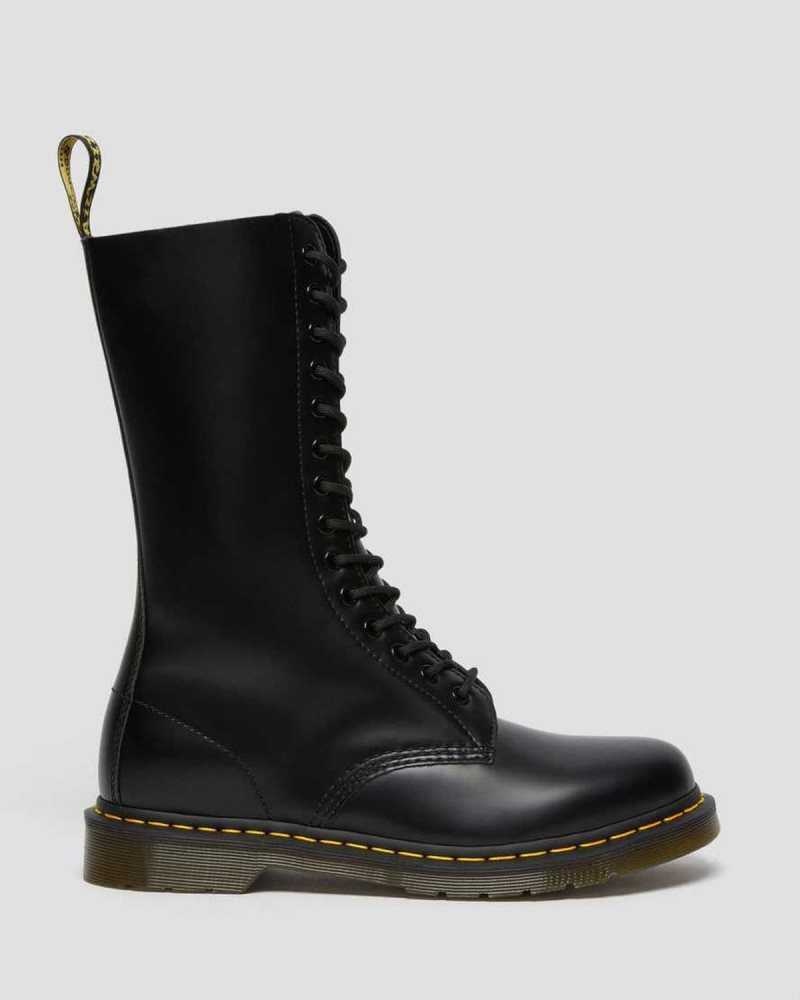 Dr Martens 1914 Smooth Leather Tall Boots Boots Black | 61920PKOW