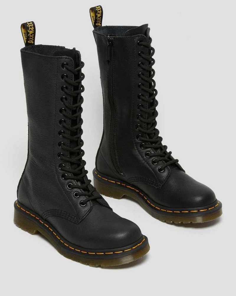 Dr Martens 1B99 Virginia Leather Mid Calf Boots Boots Black | 34850KSIA