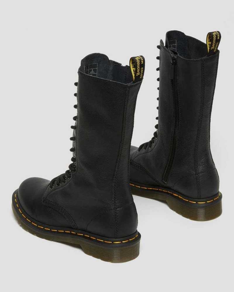 Dr Martens 1B99 Virginia Leather Mid Calf Boots Boots Black | 34850KSIA