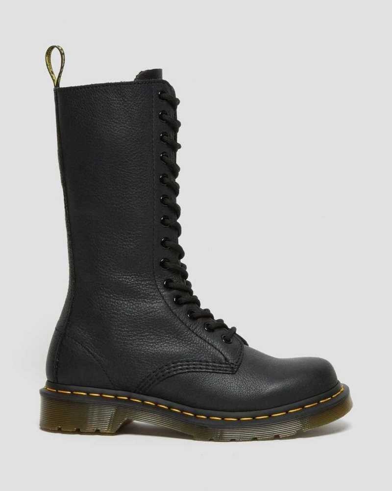 Dr Martens 1B99 Virginia Leather Mid Calf Boots Boots Black | 34850KSIA