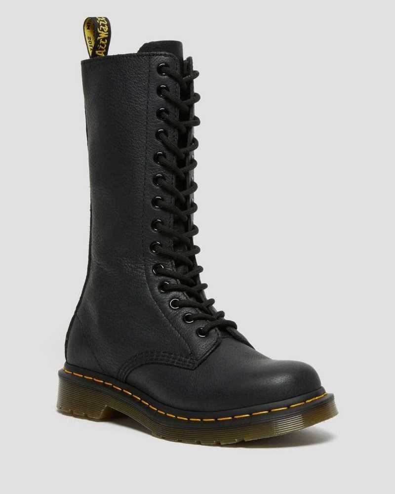 Dr Martens 1B99 Virginia Leather Mid Calf Boots Boots Black | 34850KSIA